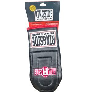 Ringside Classic Bag Gloves Black Red Vinyl Padded Grip Training Boxing Gloves